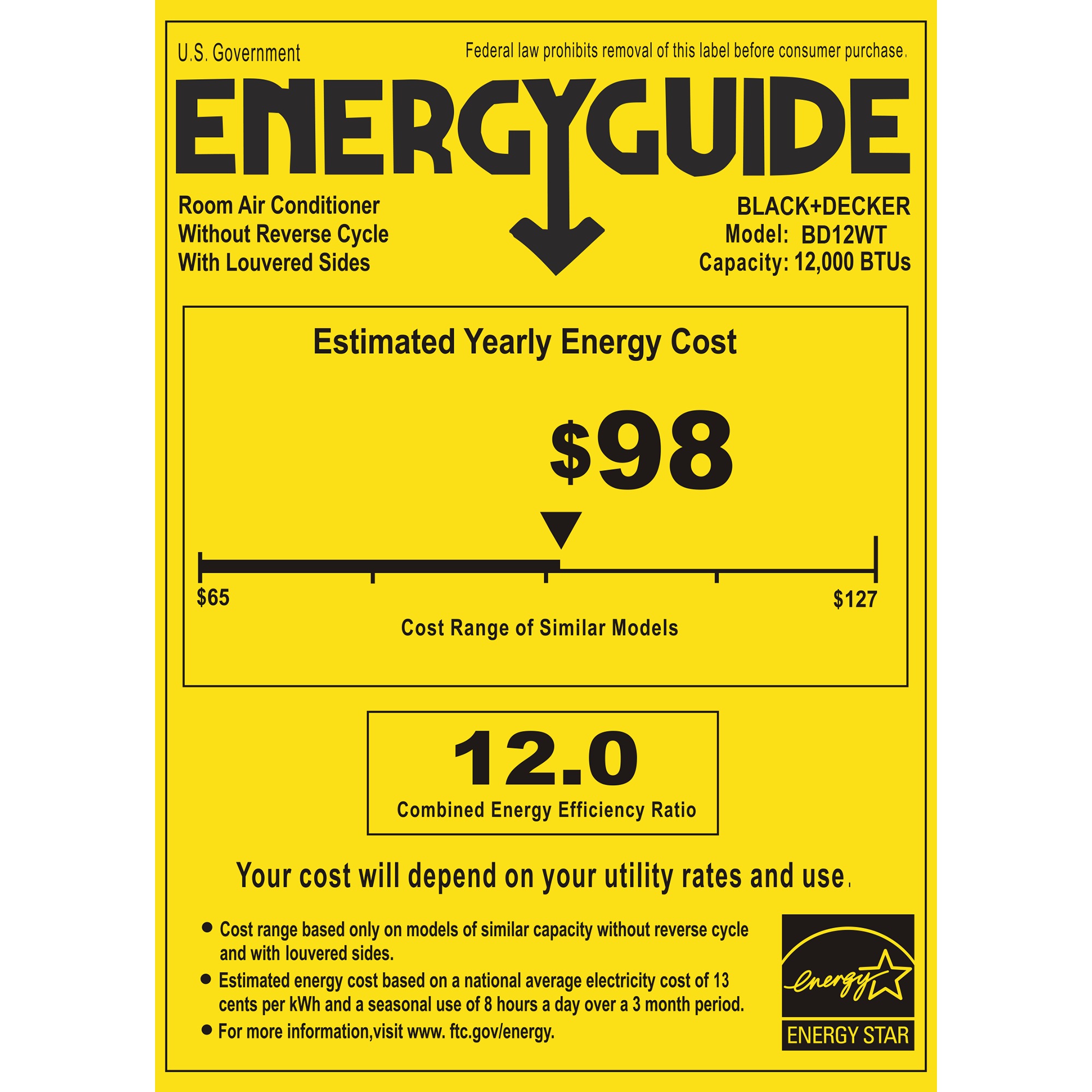 BLACK+DECKER 12000 BTU Window Air Conditioner with Inverter Technology 7 BLACK+DECKER 12000 BTU Window Air Conditioner with Inverter Technology