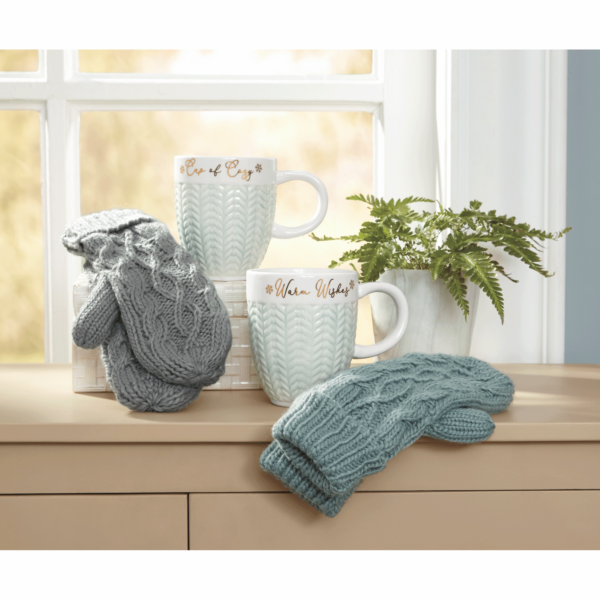 2-Piece Mittens and Mug Set