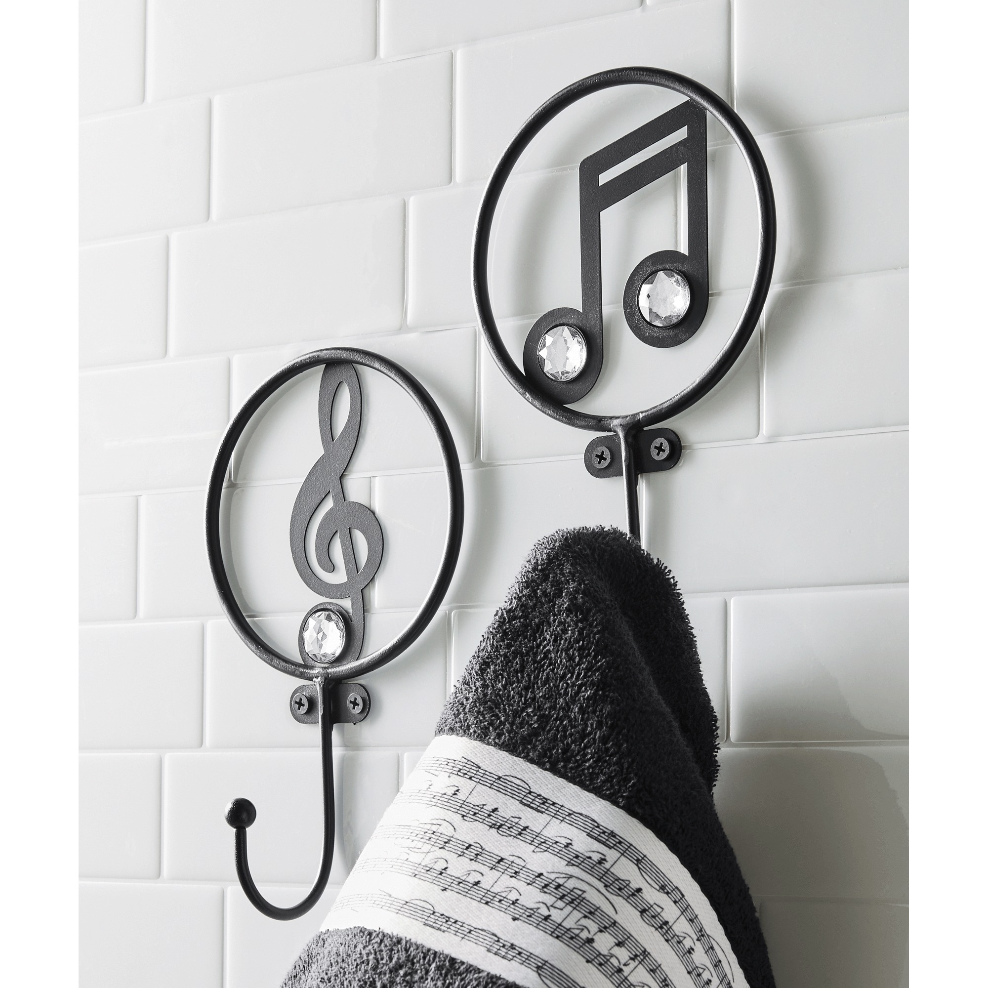 Set of 2 Music Wall Hooks