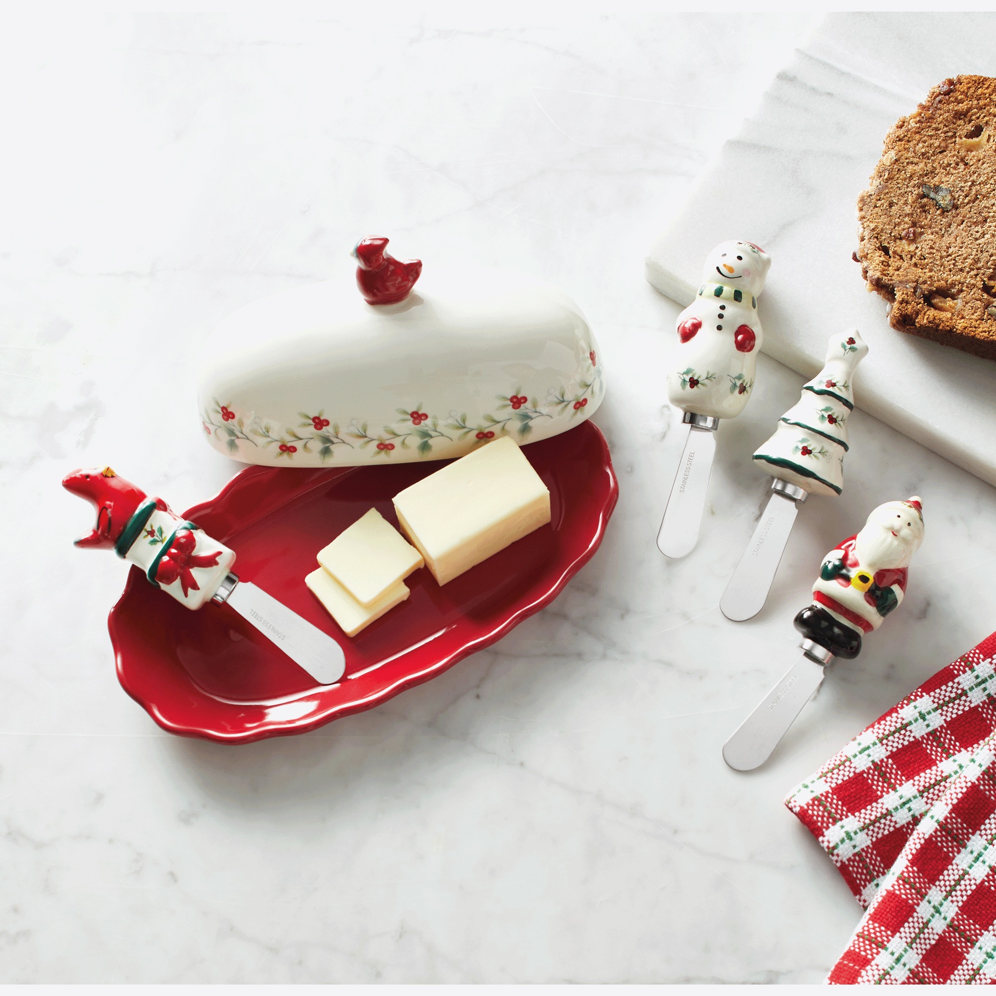 Pfaltzgraff Winterberry Set of 4 Spreaders