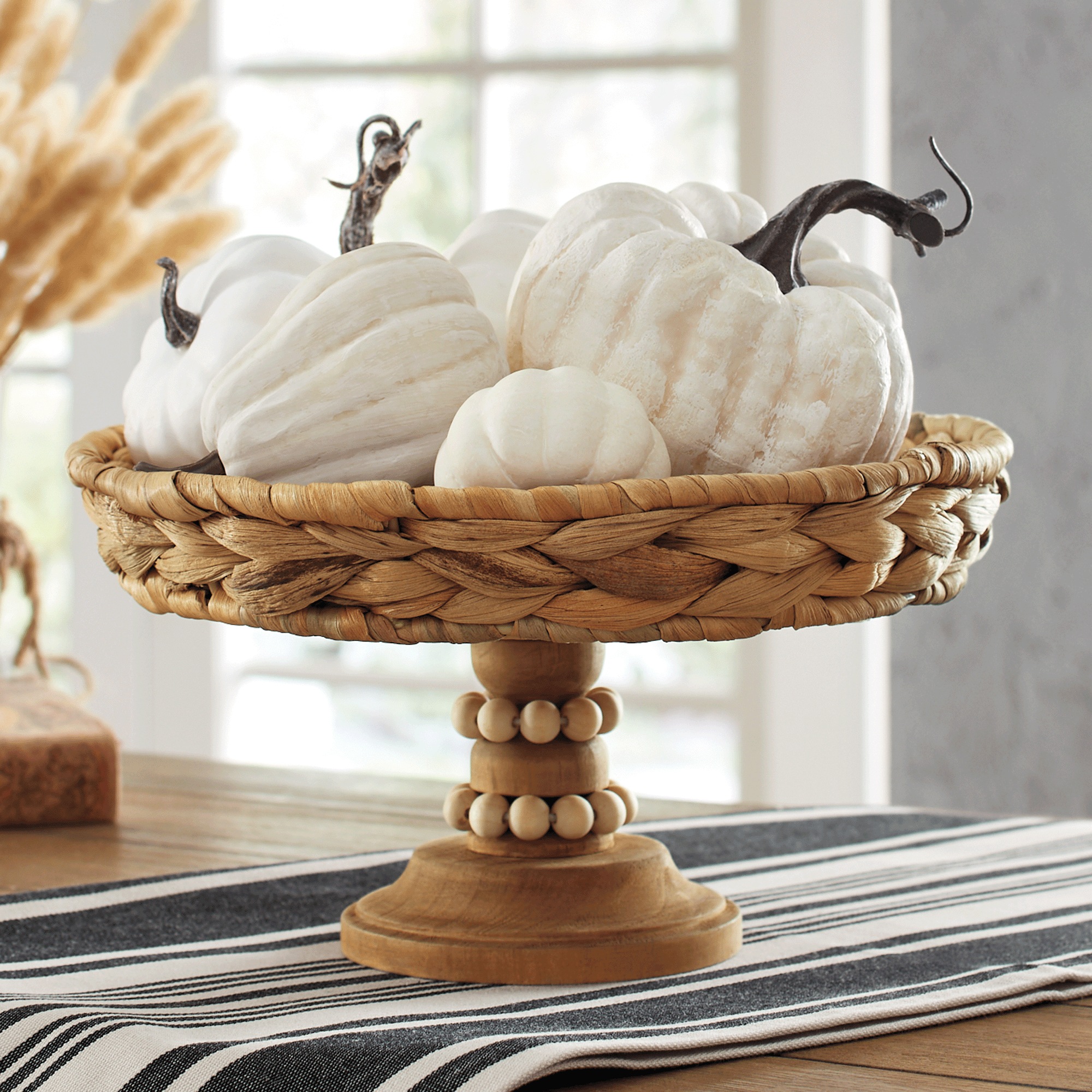 Decorative Woven Pedestal Bowl