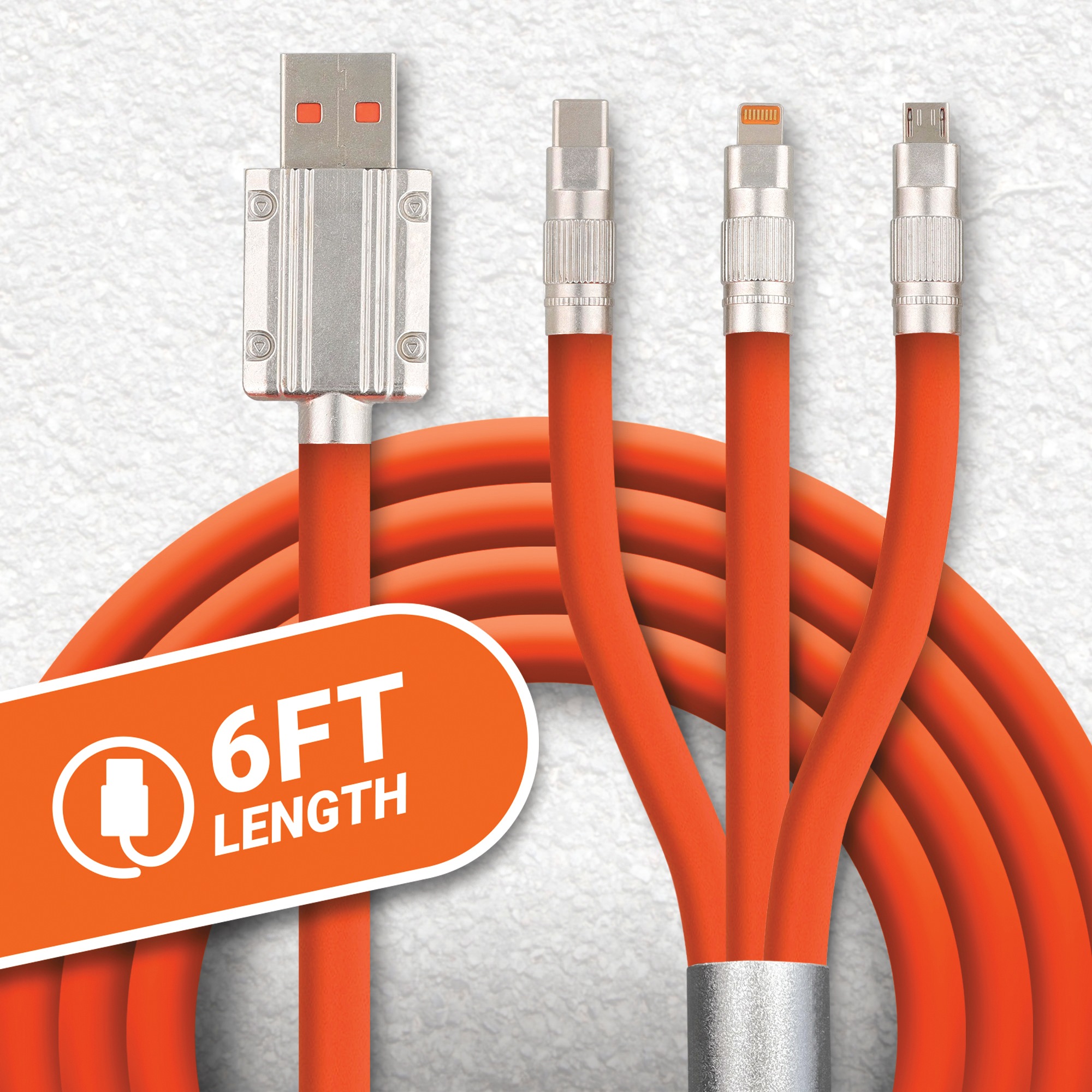 ArmorAll 3-in-1 Multi-Tip 6' USB Cable