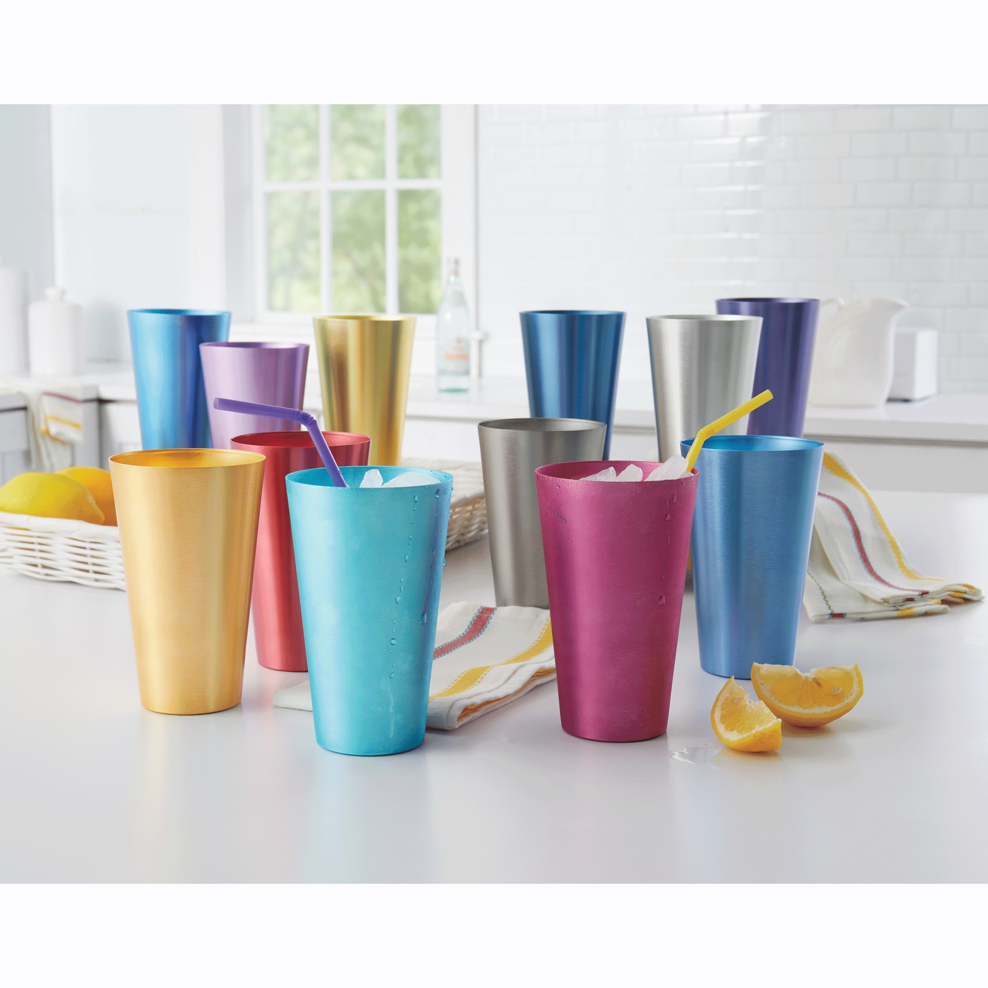 Set of 6 Aluminum Tumblers