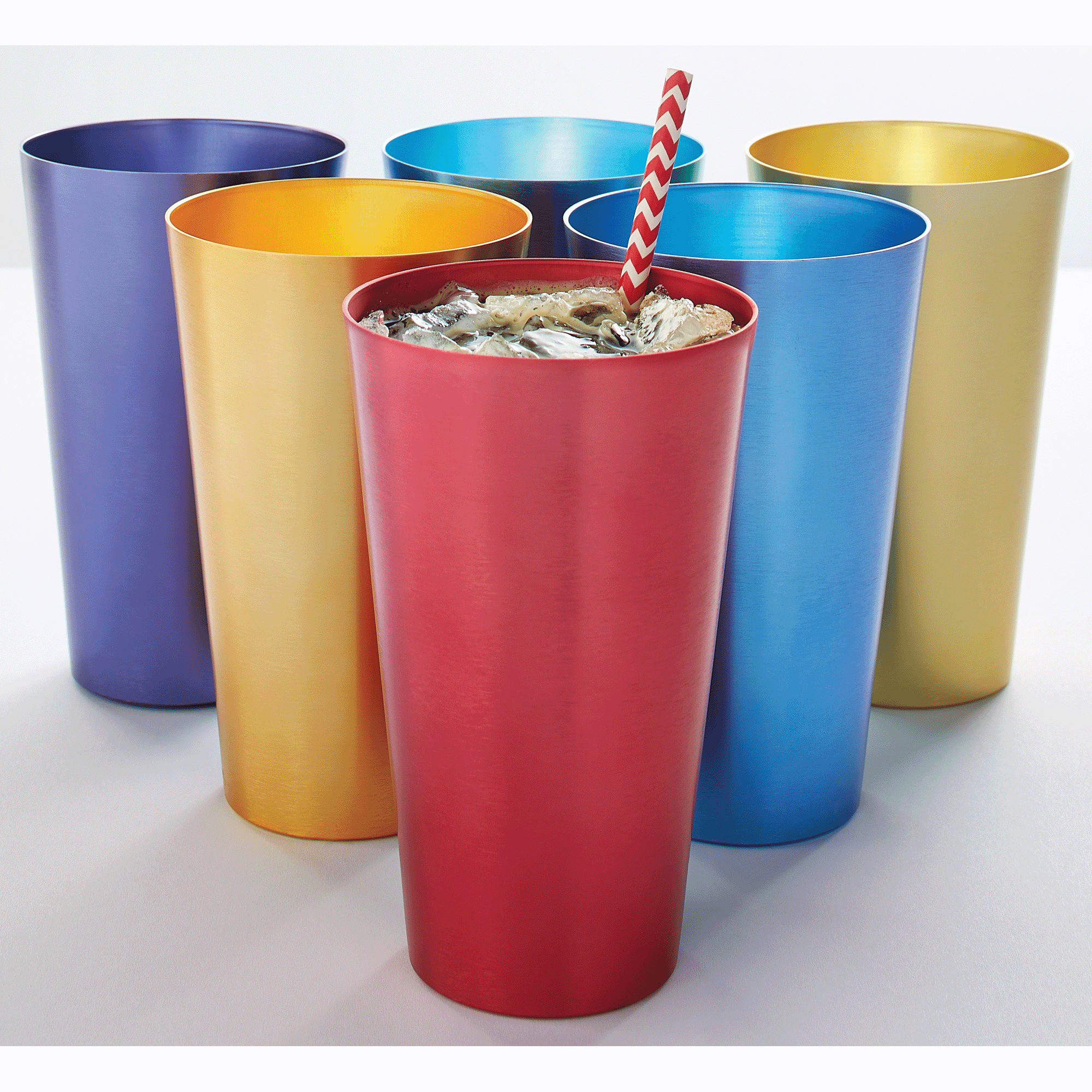 Set of 6 Aluminum Tumblers