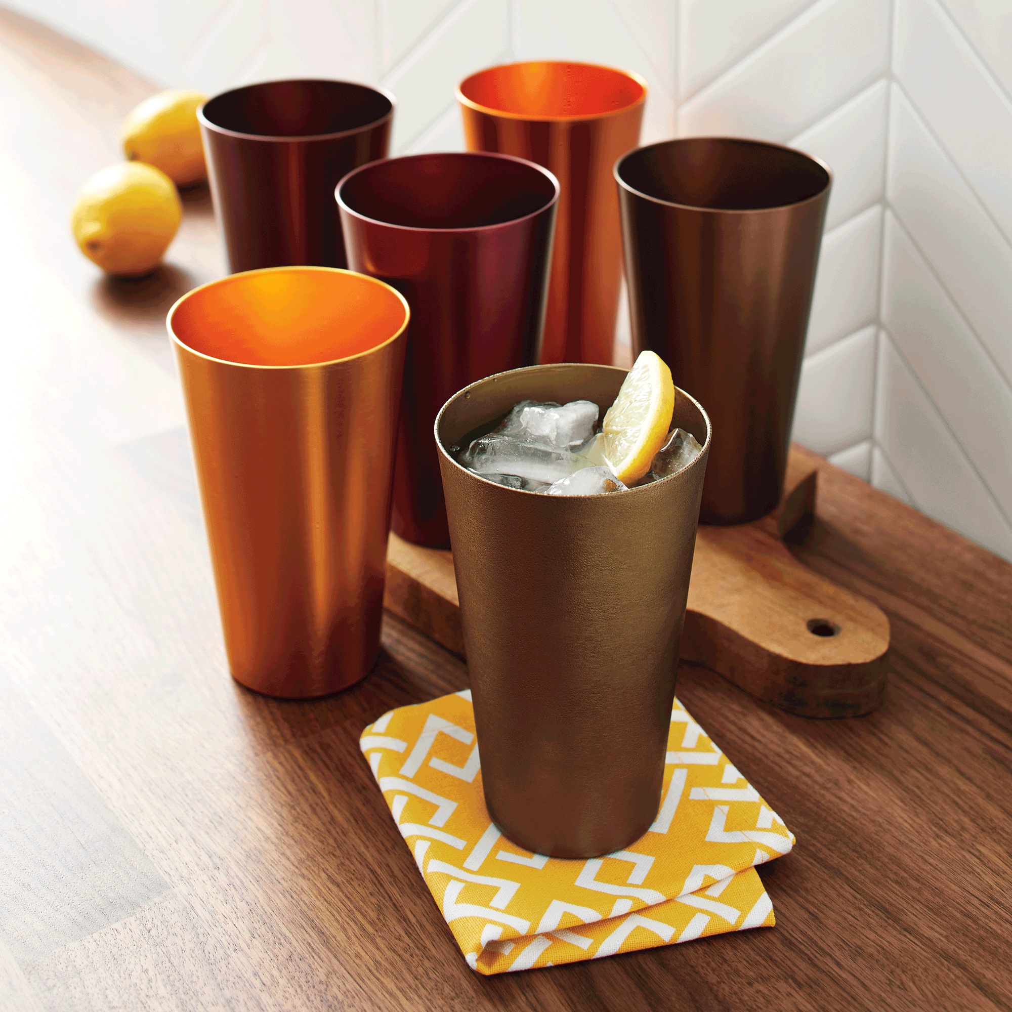 Set of 6 Aluminum Tumblers 4 Set of 6 Aluminum Tumblers