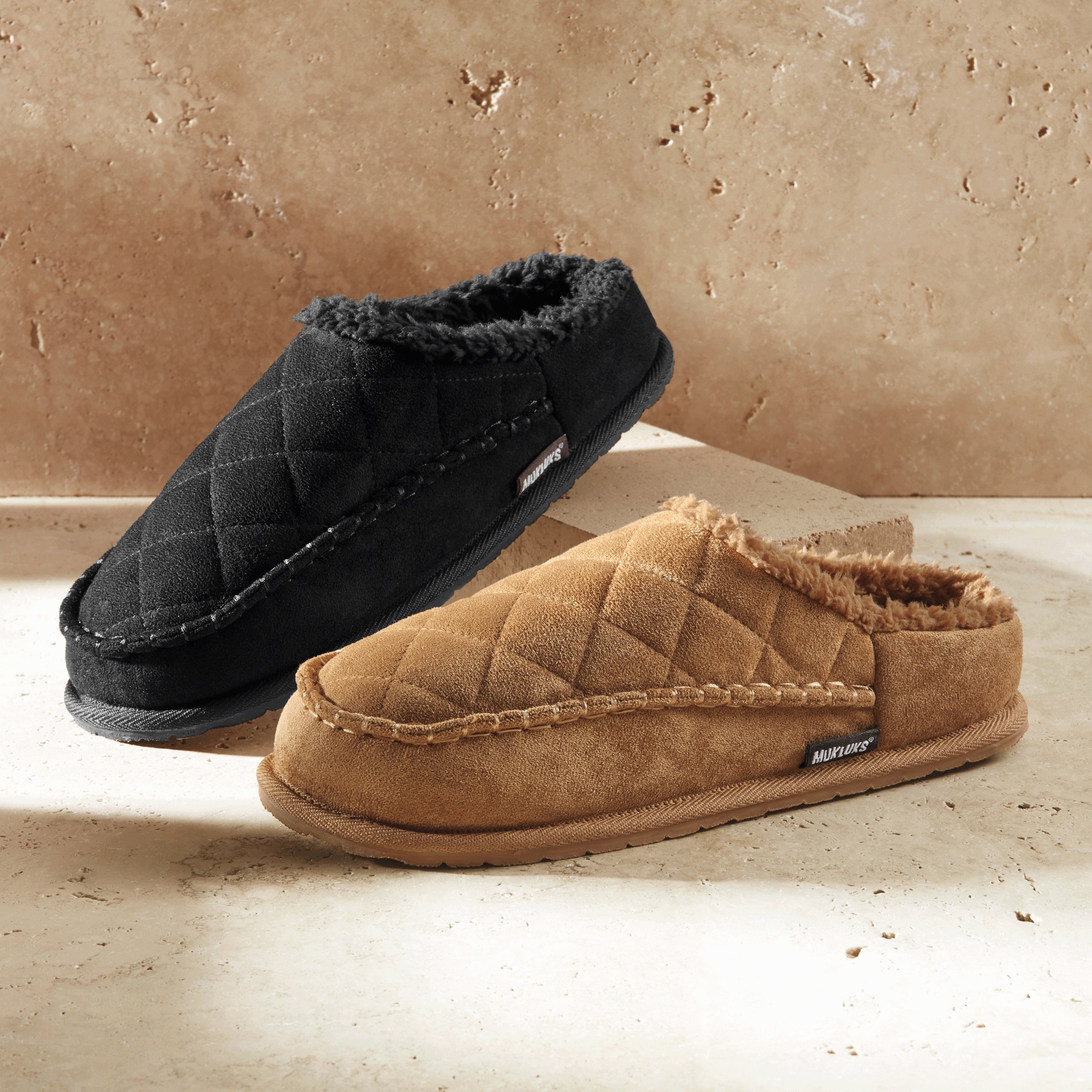 MUK LUKS Men's Pieced Scuff