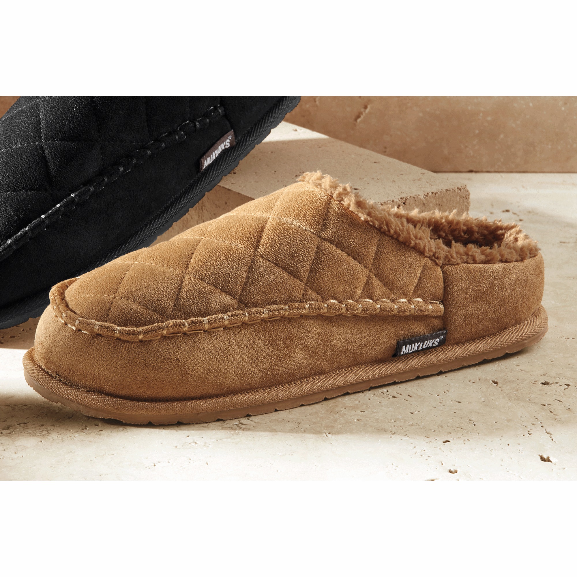 MUK LUKS Men's Pieced Scuff 7 MUK LUKS Men's Pieced Scuff