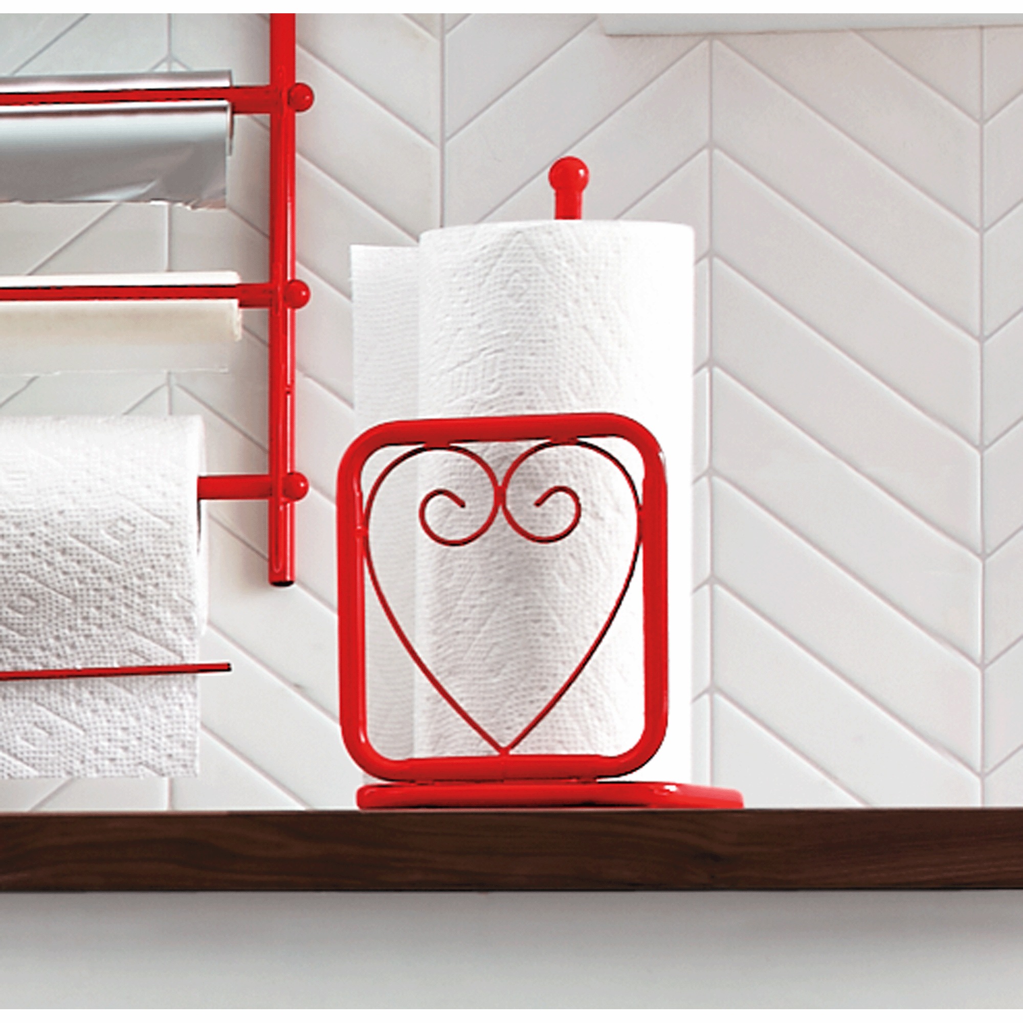 Heart Scroll Paper Towel Holder