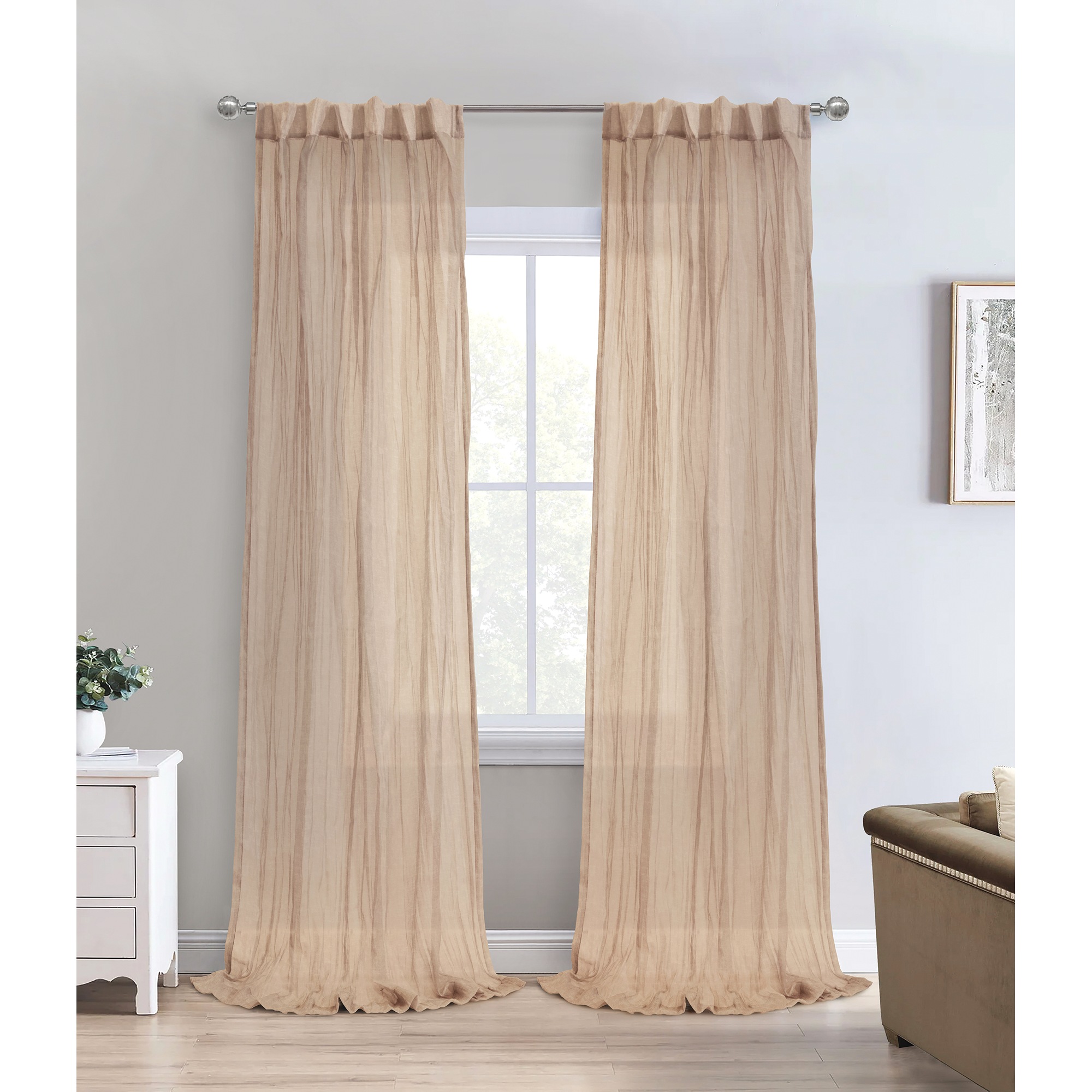 Paloma Broomstick Vintage Pleated Sheer Panel