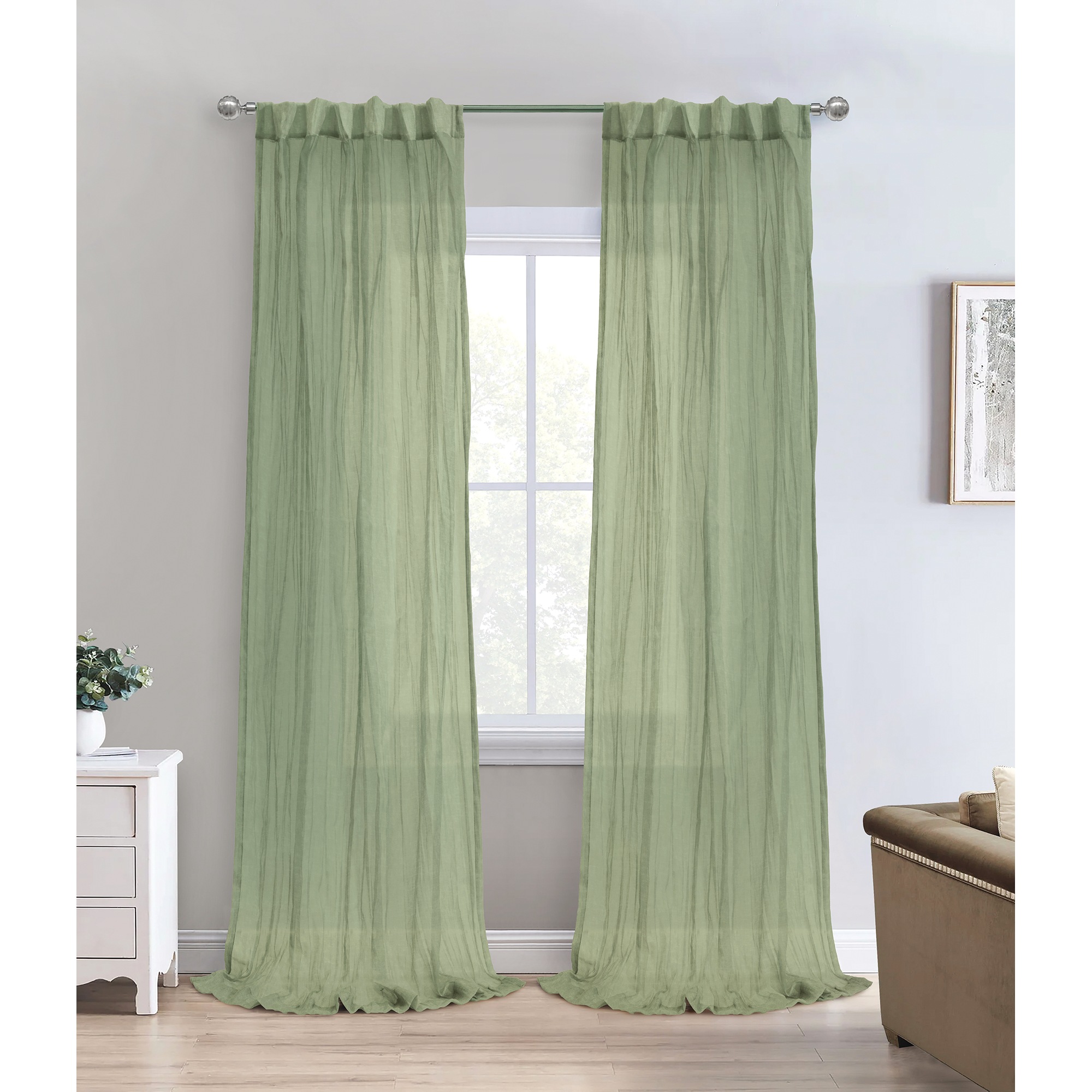 Paloma Broomstick Vintage Pleated Sheer Panel 3 Paloma Broomstick Vintage Pleated Sheer Panel