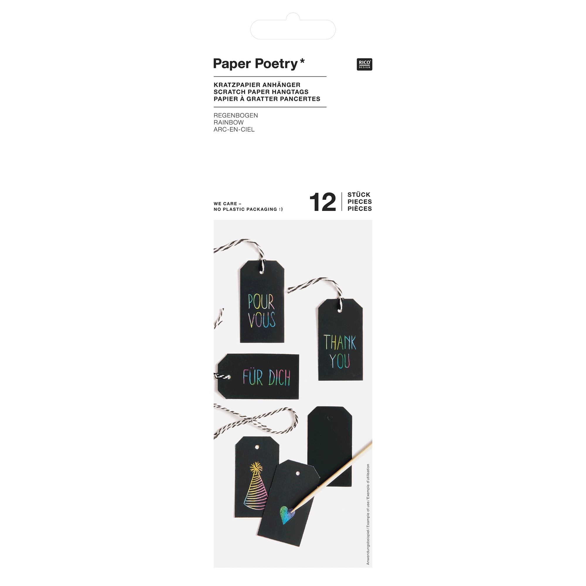 12-pc. Scratch Paper Hangtags Set