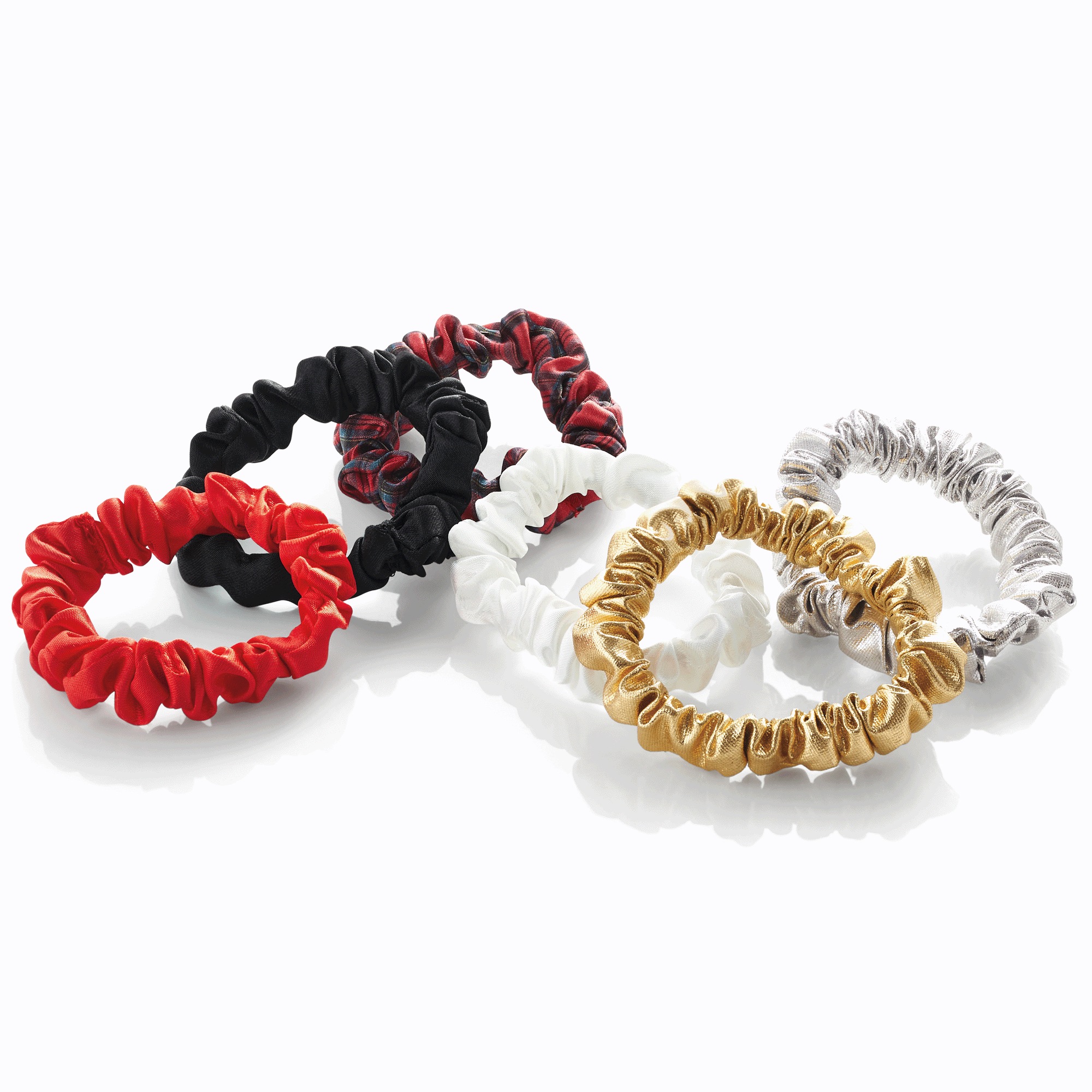 6-Pack Skinny Hair Scrunchies