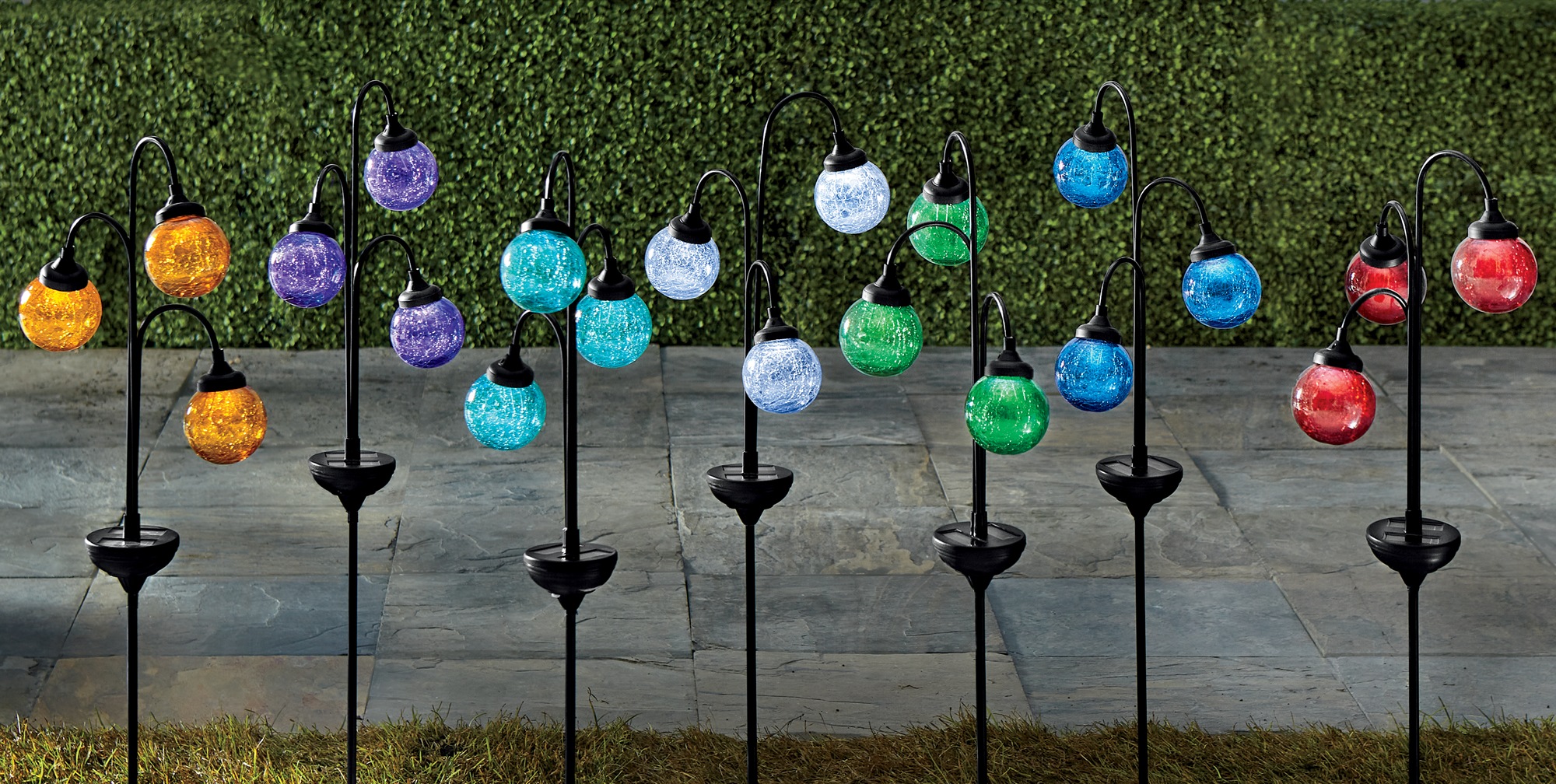 3 Orb Solar Light Stake