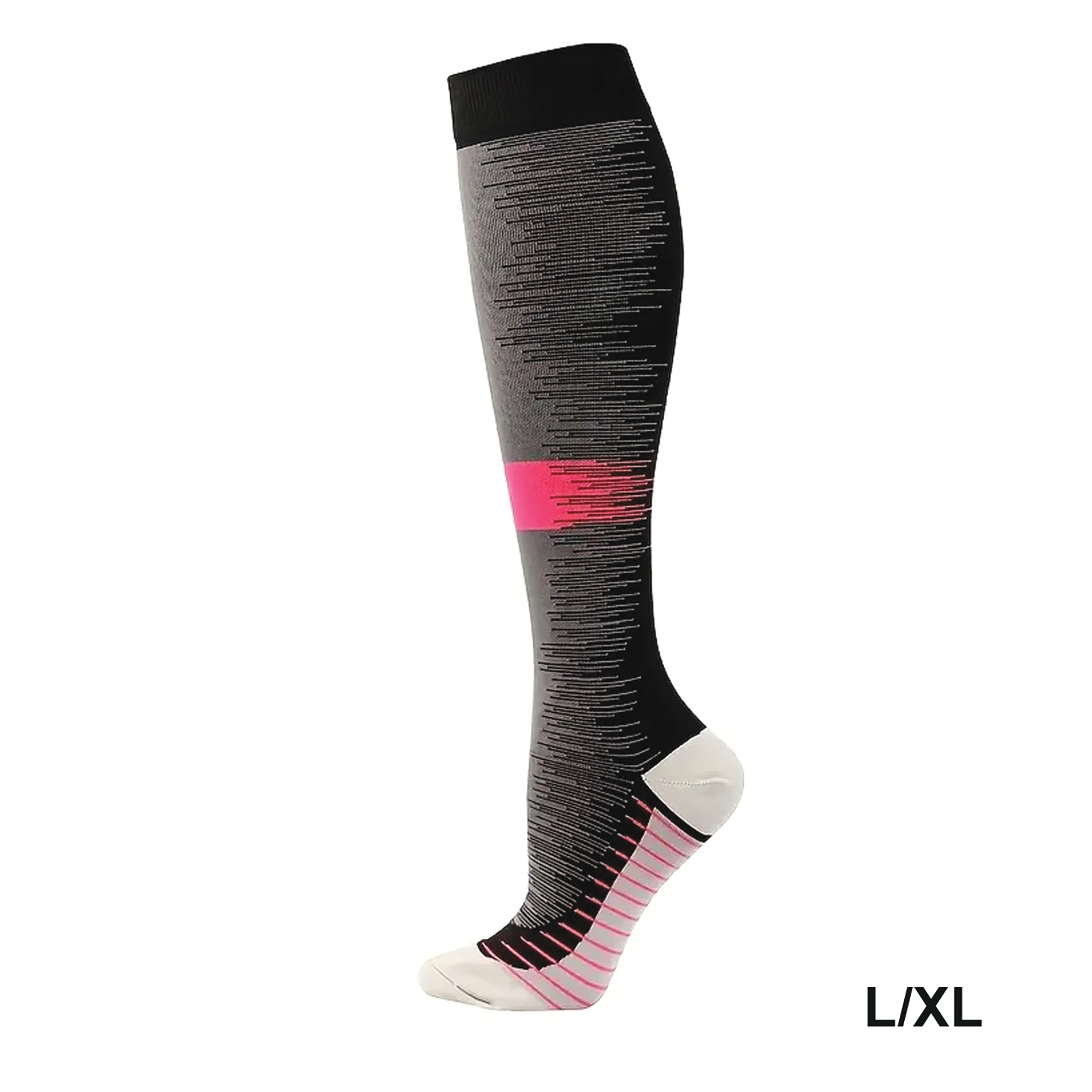 3-Pack Gradient Stripe Compression Socks
