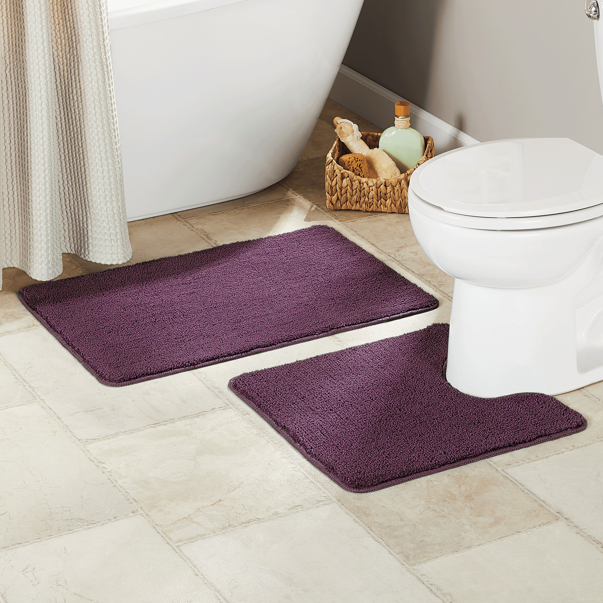 Color Connection 2-Piece Bath Mat Set 3 Color Connection 2-Piece Bath Mat Set