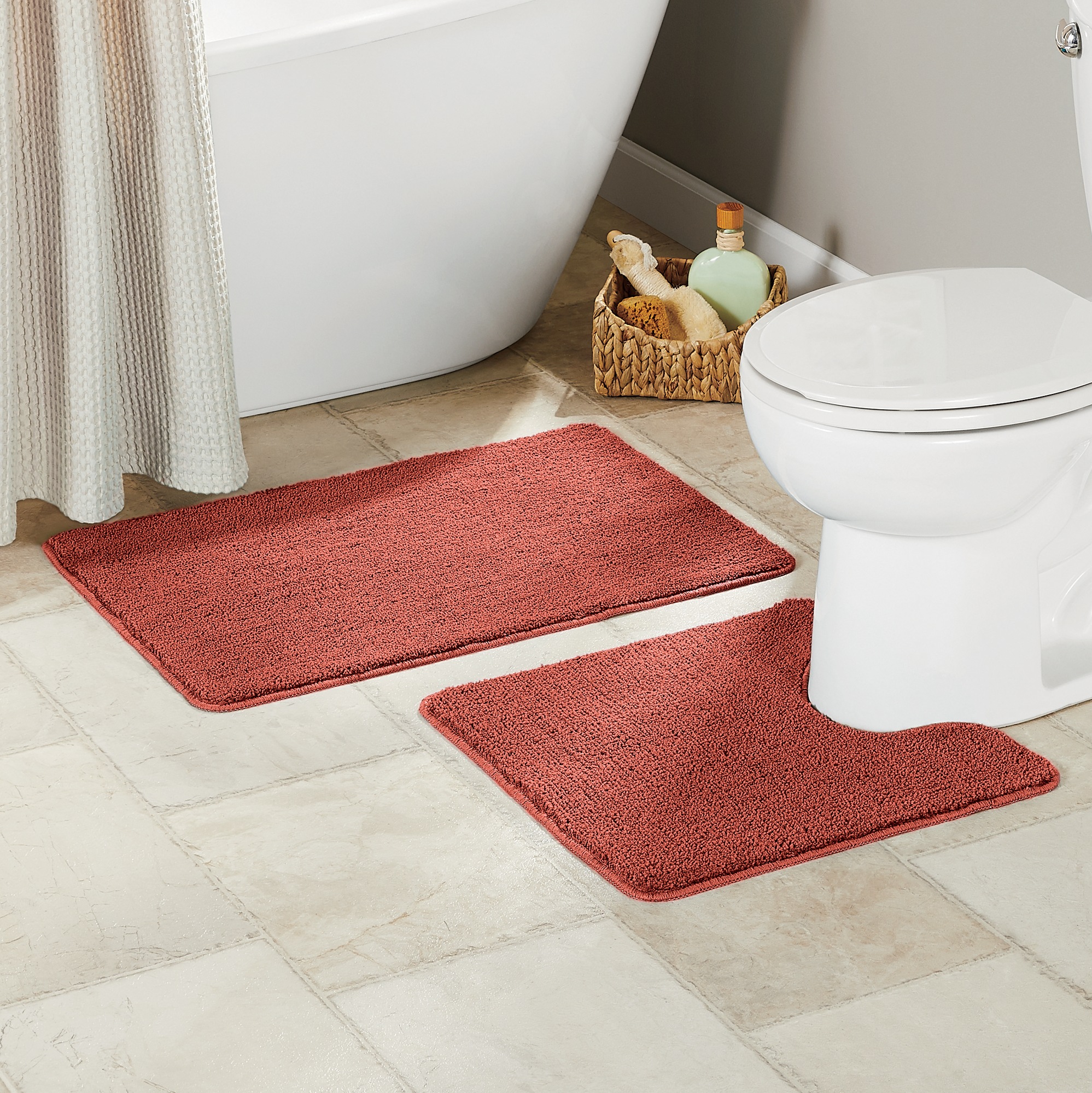 Color Connection 2-Piece Bath Mat Set 4 Color Connection 2-Piece Bath Mat Set