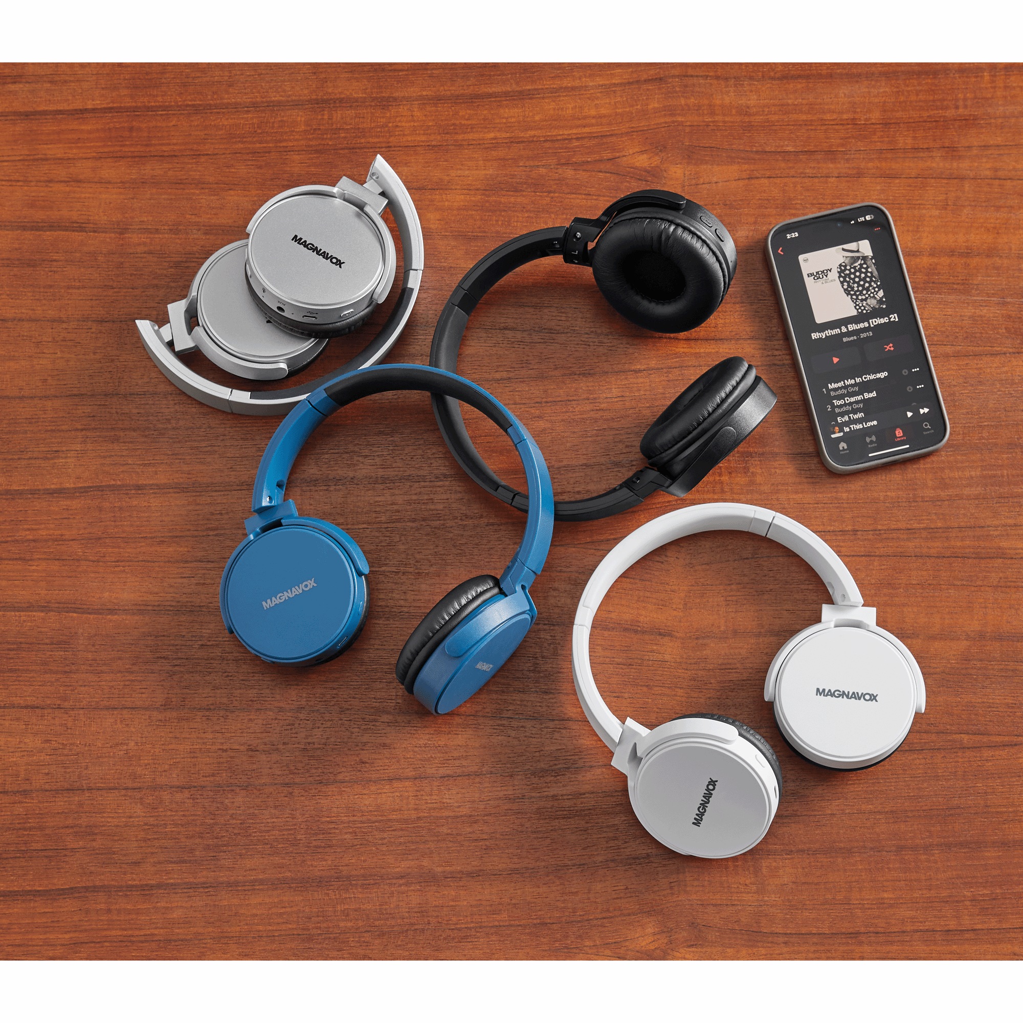 Magnavox Foldable Wireless Bluetooth Headphones