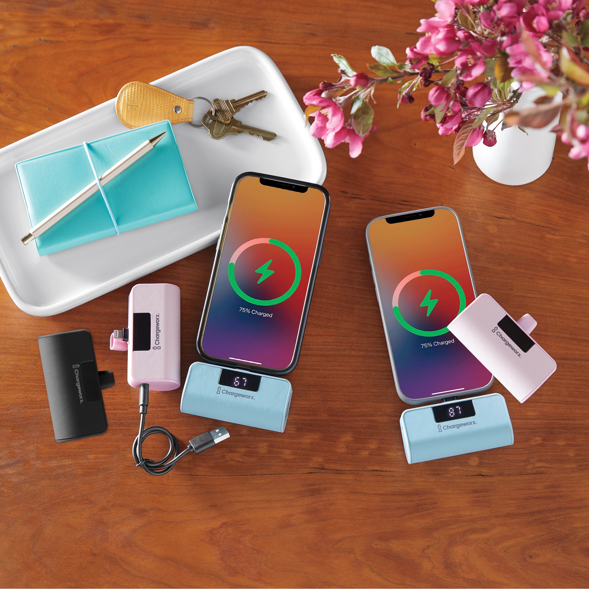 Power Bank with Built-In Connector