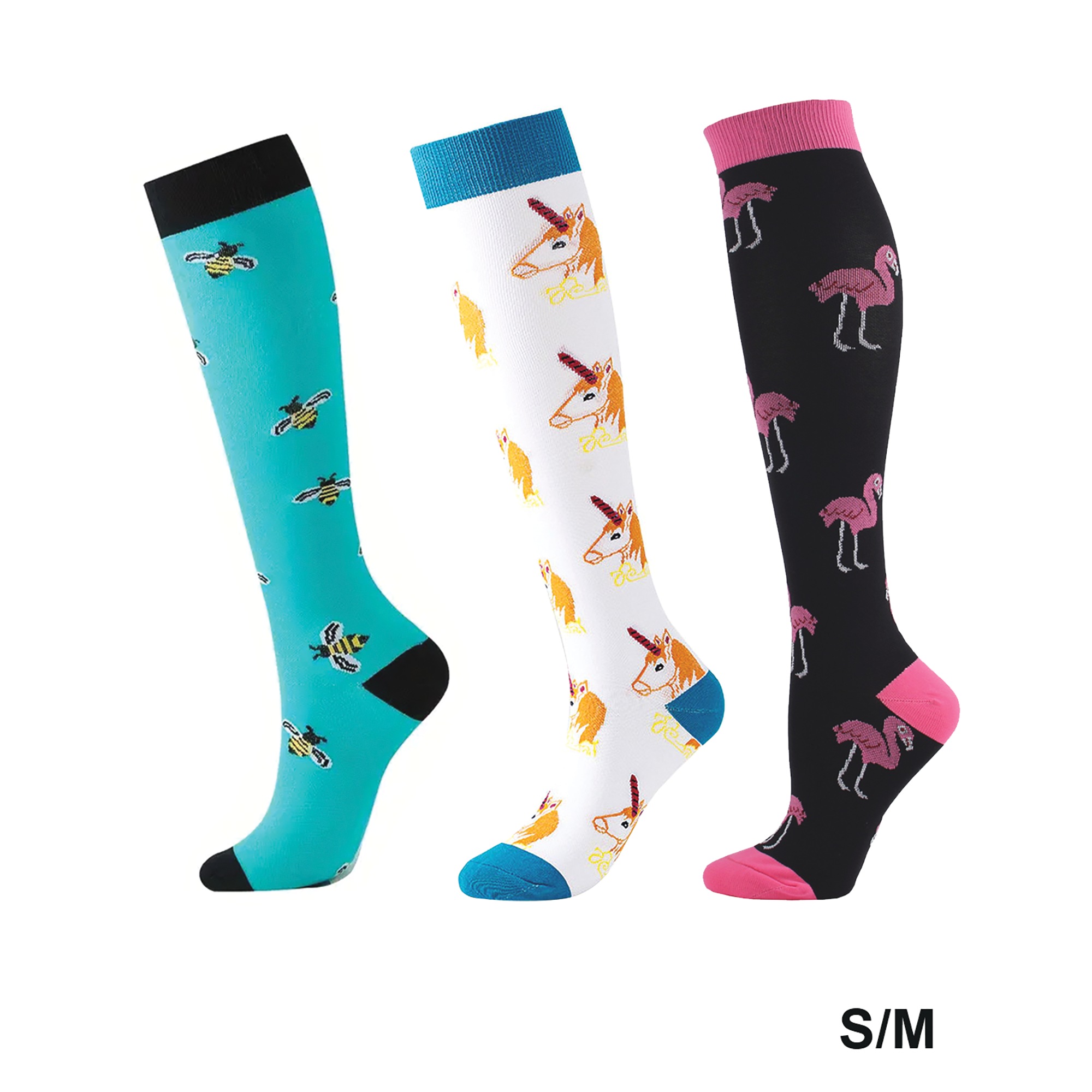 3-Pack Animal Compression Socks