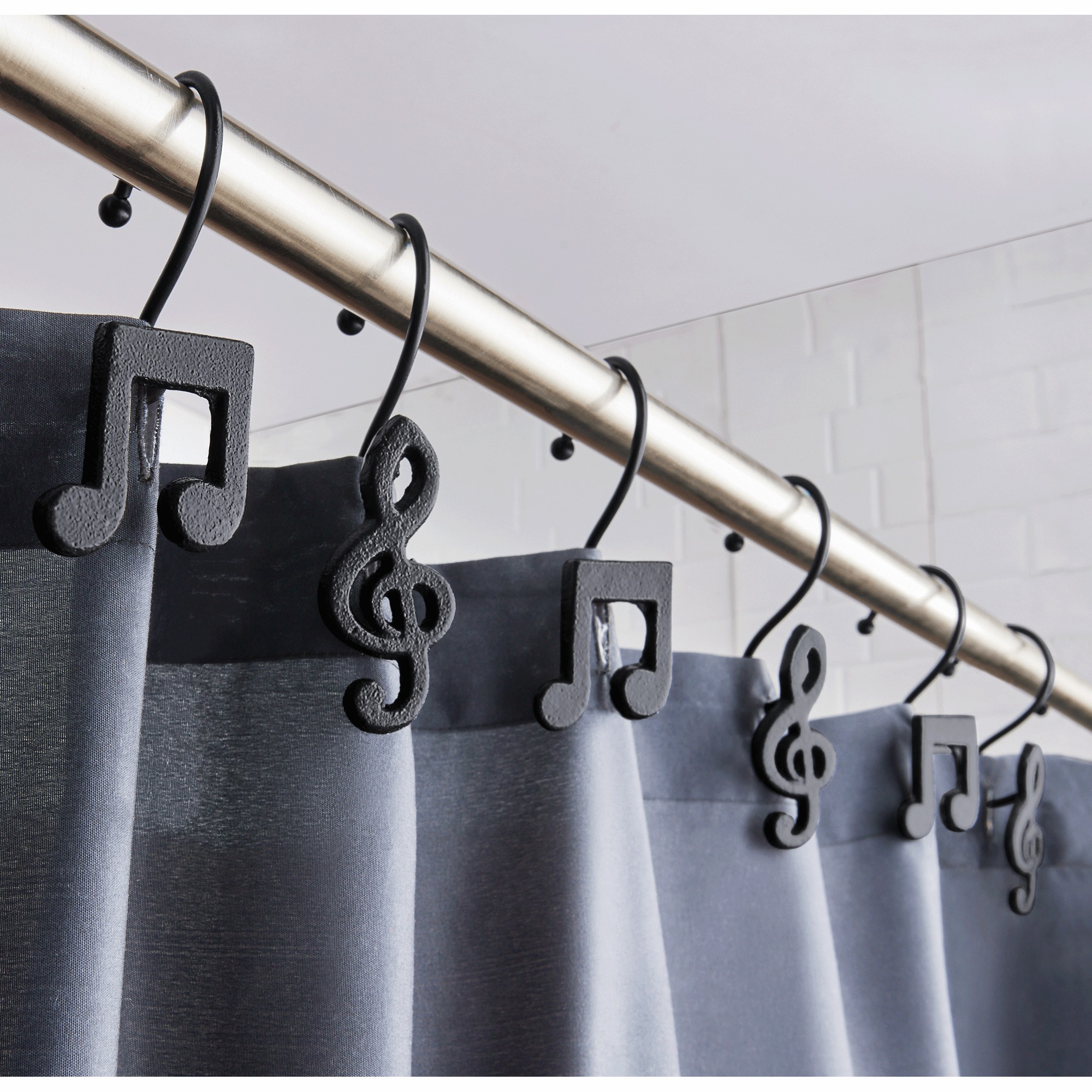 Set of 12 Music Shower Curtain Hooks