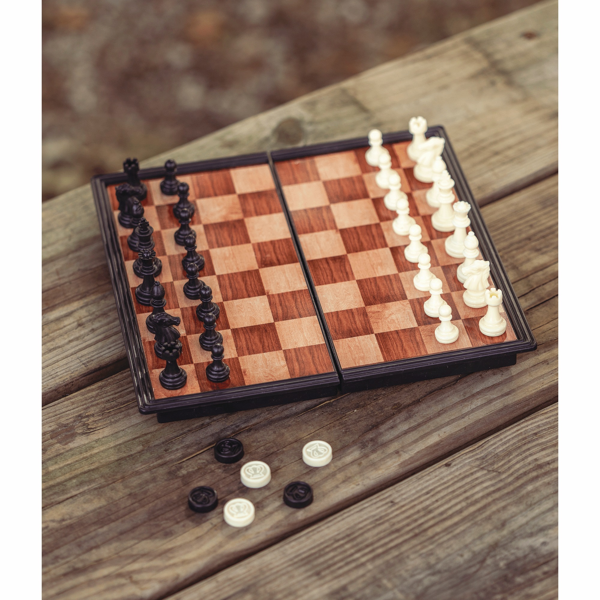 Travel Chess & Checkers Set