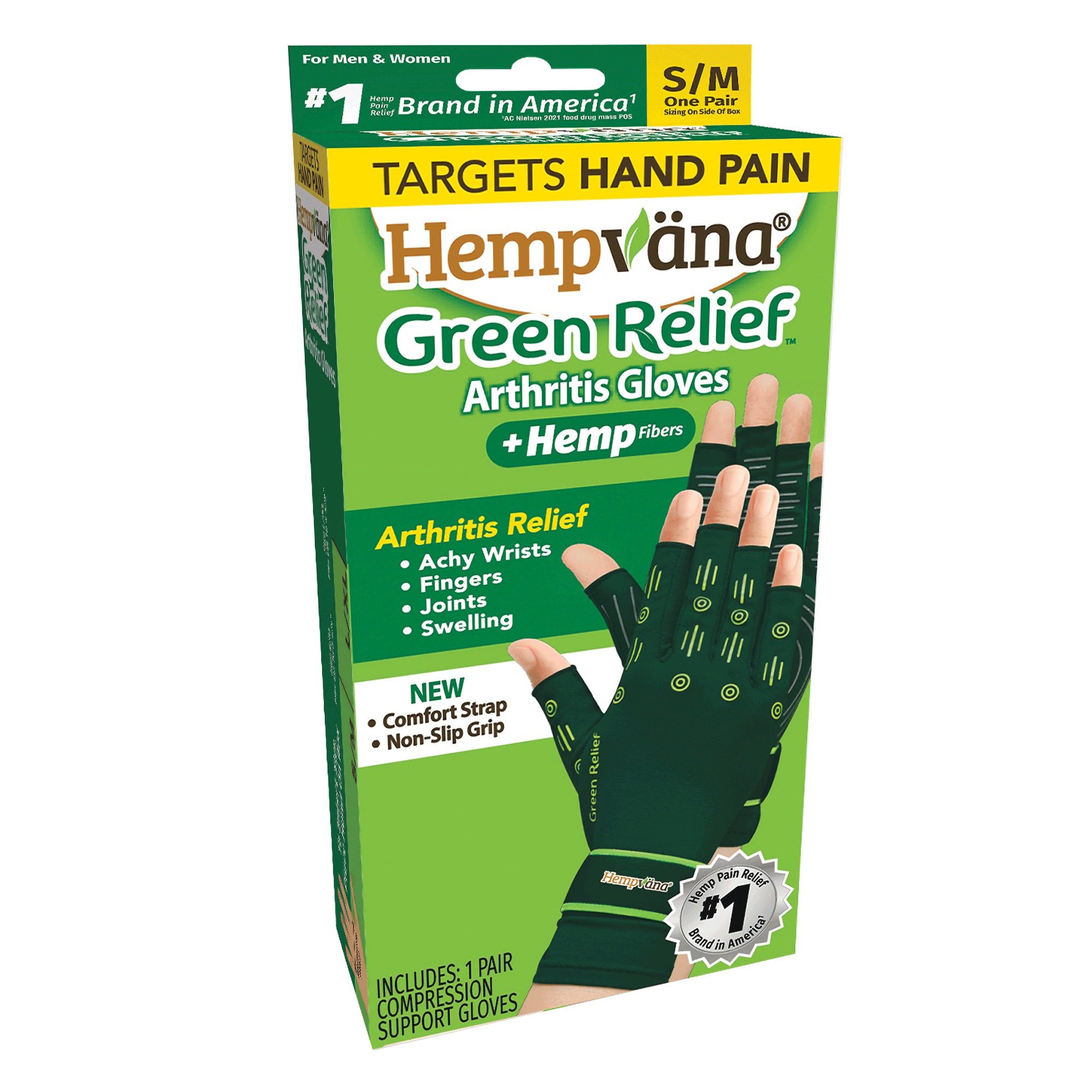 Hempvana Green Relief Gloves