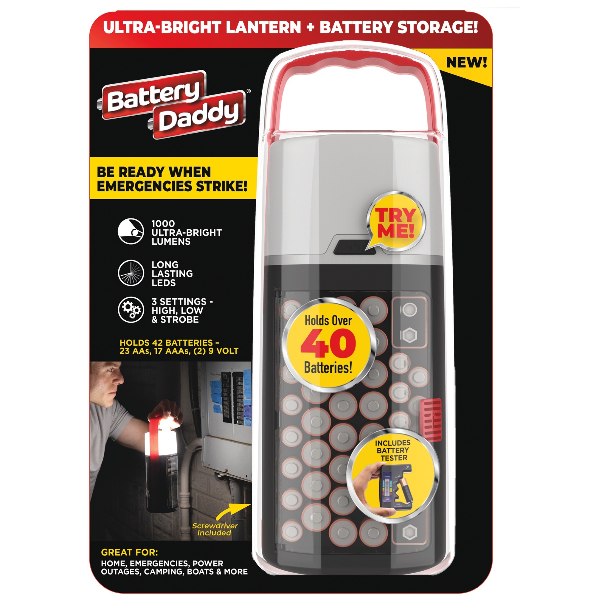 Battery Daddy Lantern with Battery Case