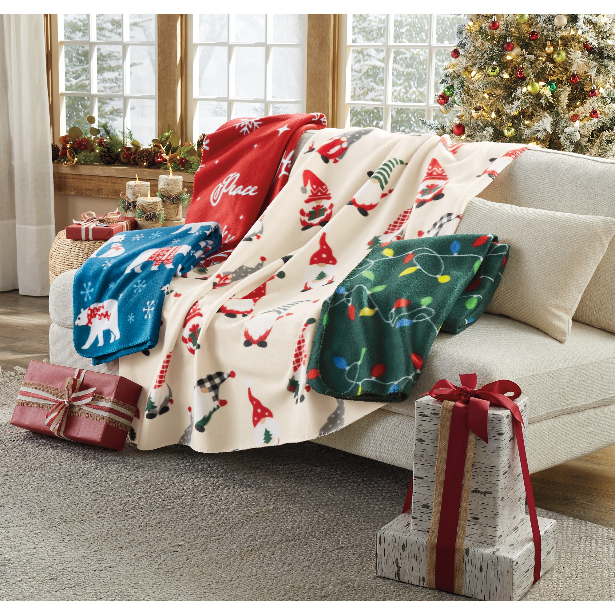 Holiday Novelty Fleece Throw