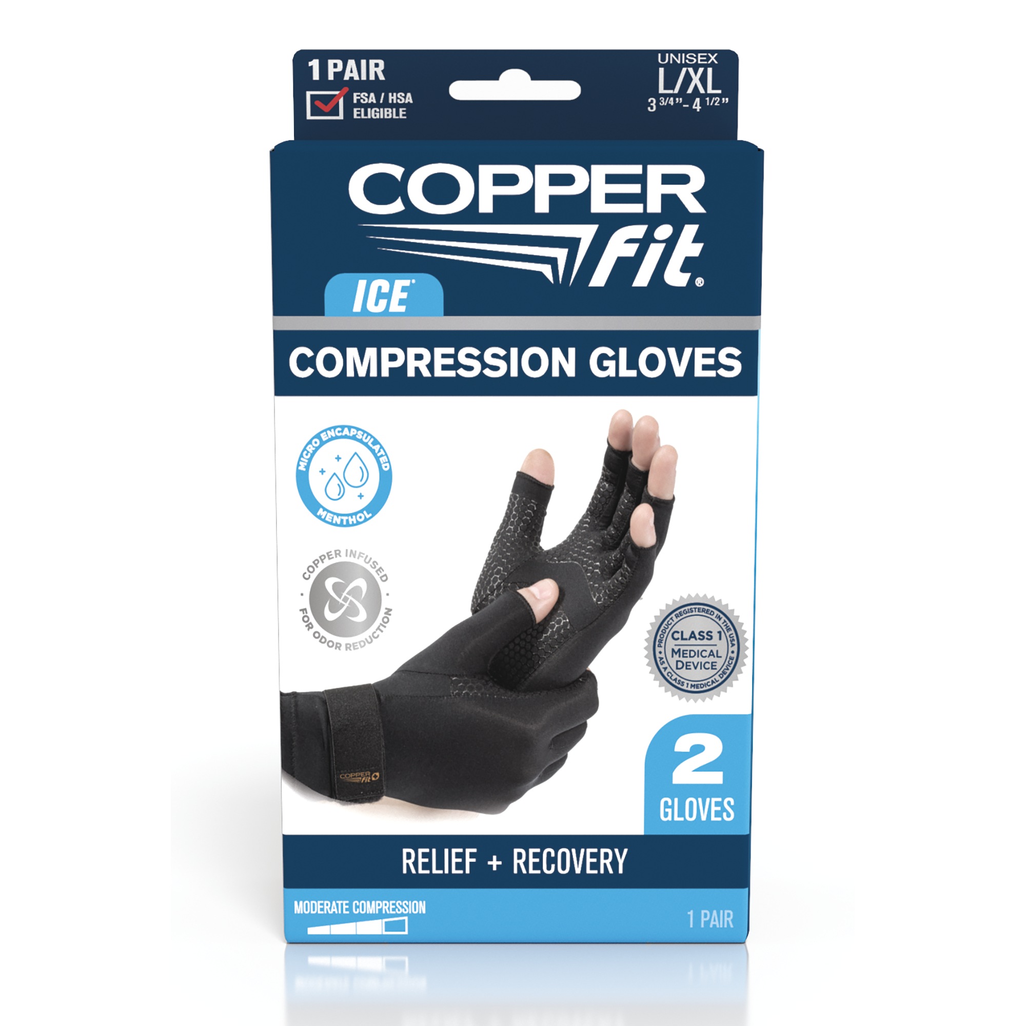 Copper Fit Ice Compression Gloves 14 Copper Fit Ice Compression Gloves