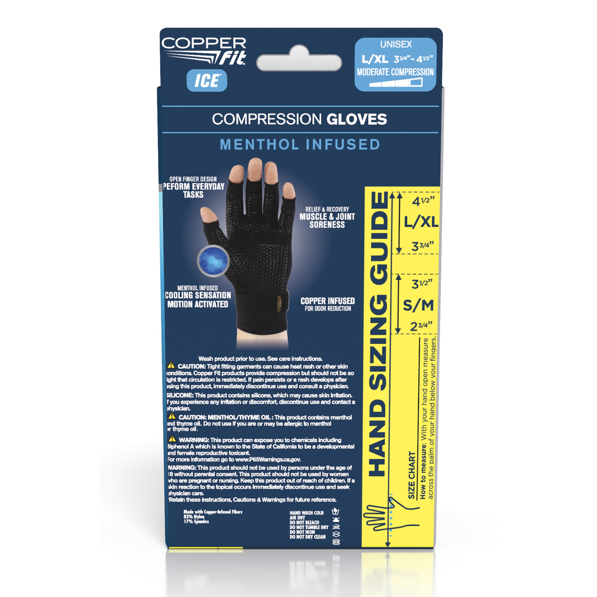Copper Fit Ice Compression Gloves 16 Copper Fit Ice Compression Gloves