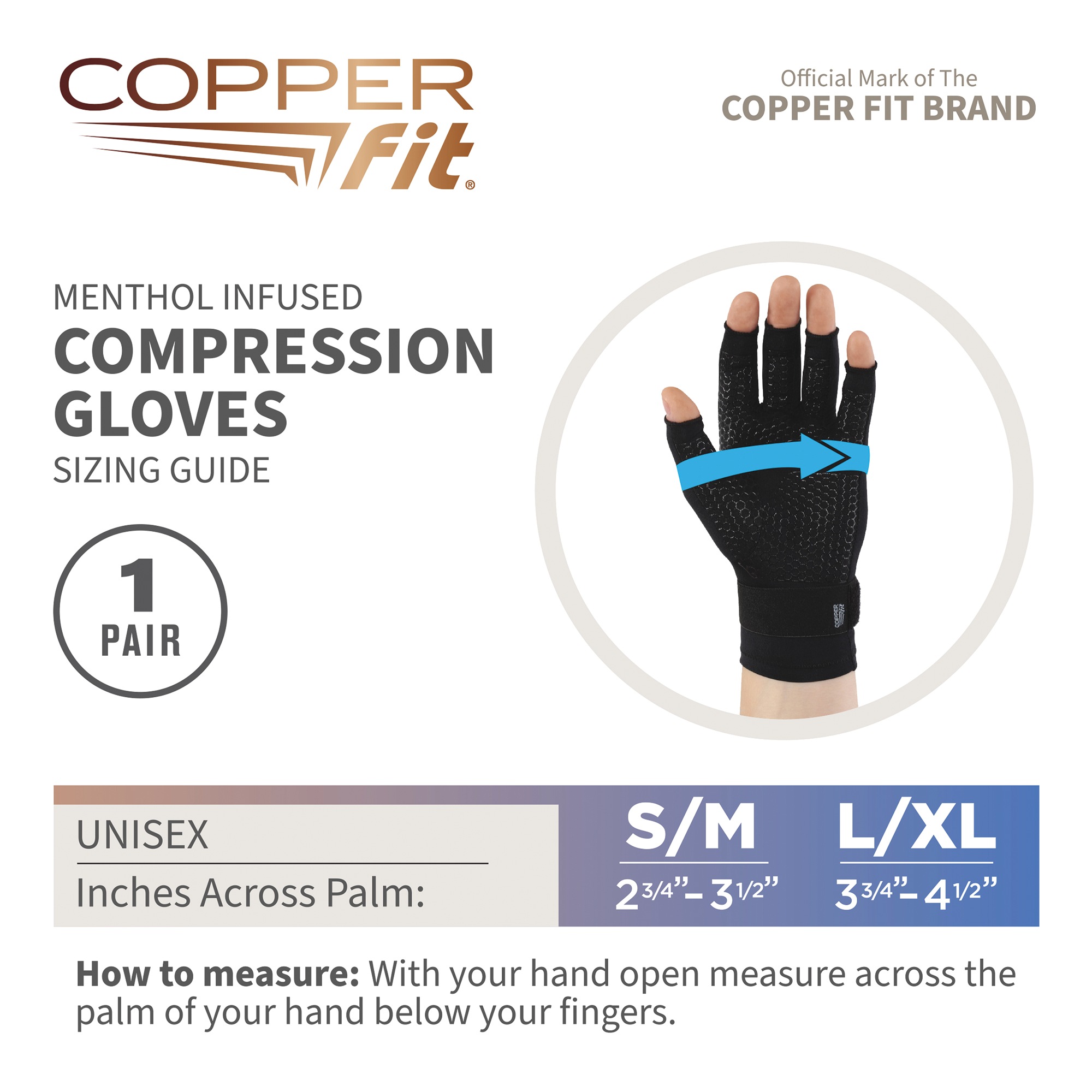 Copper Fit Ice Compression Gloves 19 Copper Fit Ice Compression Gloves