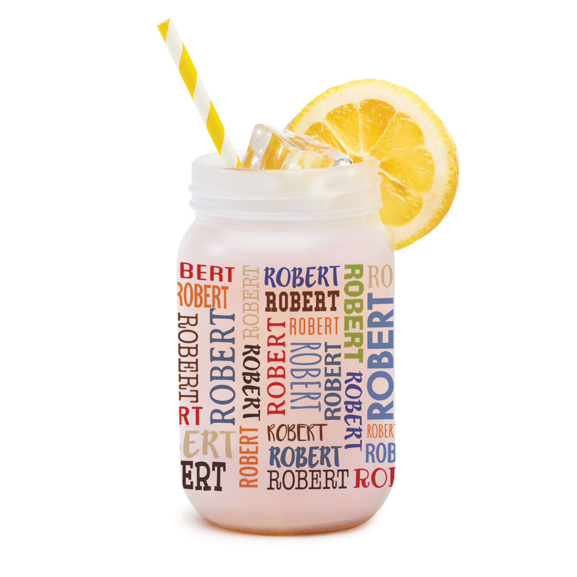 Personalized Frosted Mason Jar