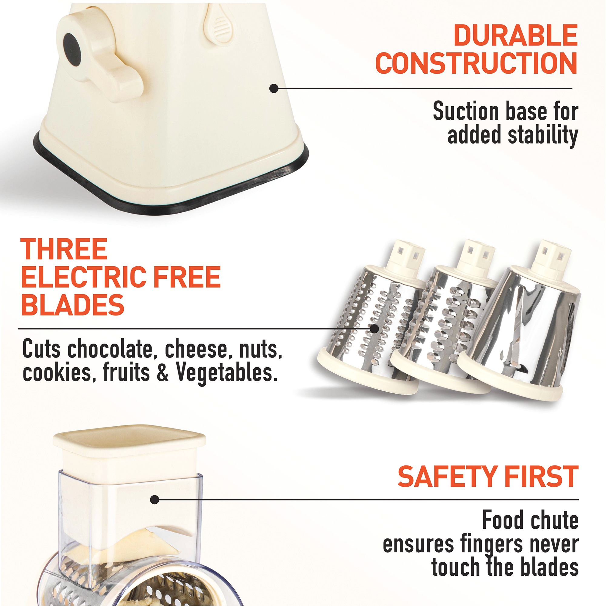 NutriSlicer Cheese Grater 3 NutriSlicer Cheese Grater